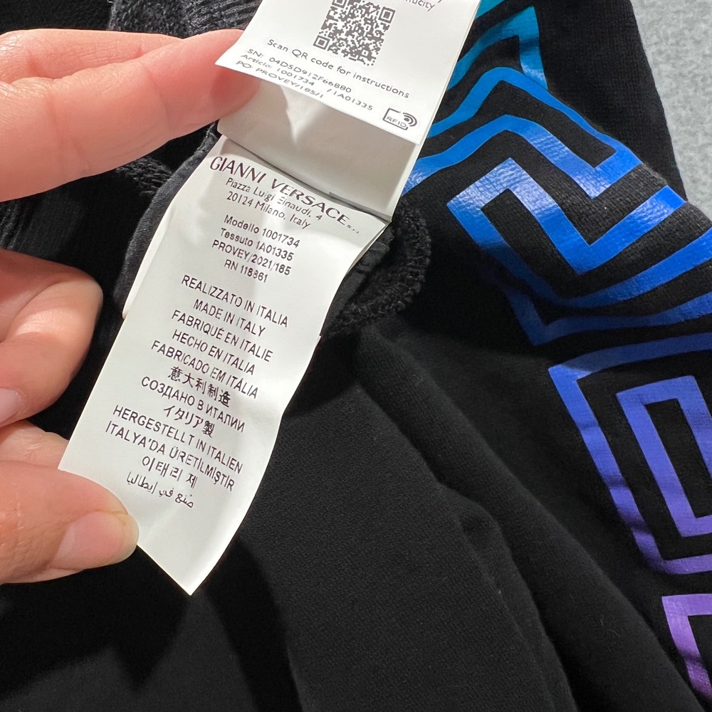 Versace Kids Black Rainbow Greca Jogger Pants 14Y Women's XS/Small streewear - Picture 7 of 8
